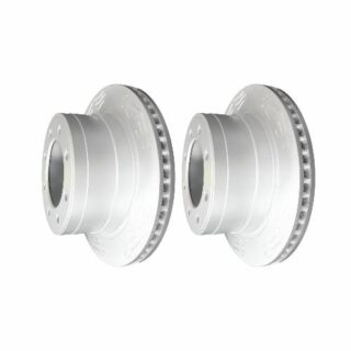Rear High Carbon Slotted Coated Heavy Duty Performance Rotor Set of 2