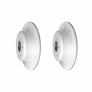 Rear High Carbon Slotted Coated Heavy Duty Performance Rotor Set of 2