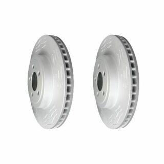 Front High Carbon Slotted Coated Heavy Duty Performance Rotor Set of 2