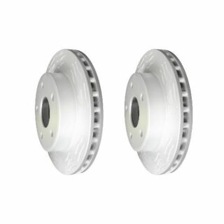 Front High Carbon Slotted Coated Heavy Duty Performance Rotor Set of 2