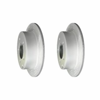 Rear High Carbon Slotted Coated Heavy Duty Performance Rotor Set of 2