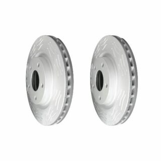 Front High Carbon Slotted Coated Heavy Duty Performance Rotor Set of 2
