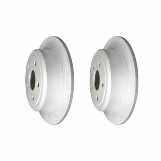 Rear High Carbon Slotted Coated Heavy Duty Performance Rotor Set of 2