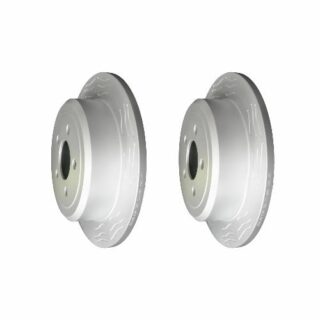 Rear High Carbon Slotted Coated Heavy Duty Performance Rotor Set of 2
