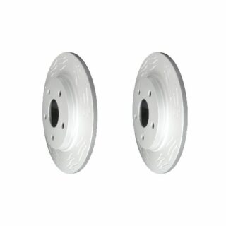 Rear High Carbon Slotted Coated Heavy Duty Performance Rotor Set of 2