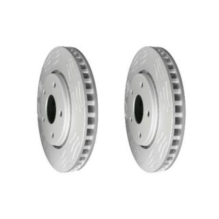Front High Carbon Slotted Coated Heavy Duty Performance Rotor Set of 2
