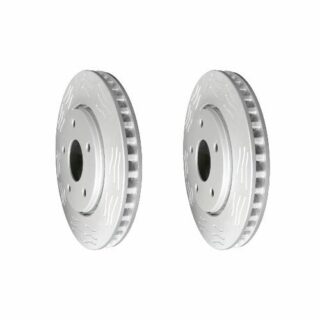 Front High Carbon Slotted Coated Heavy Duty Performance Rotor Set of 2