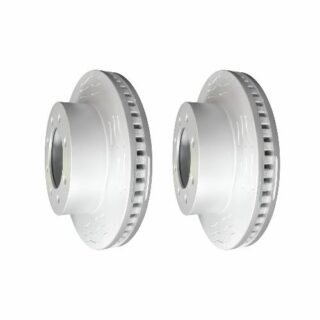 Front High Carbon Slotted Coated Heavy Duty Performance Rotor Set of 2