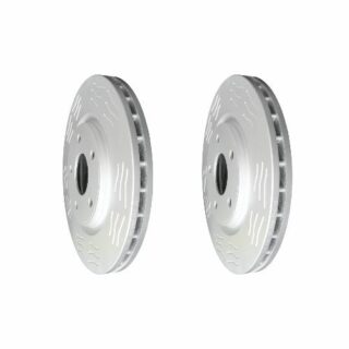 Front High Carbon Slotted Coated Heavy Duty Performance Rotor Set of 2