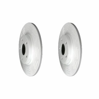Rear High Carbon Slotted Coated Heavy Duty Performance Rotor Set of 2