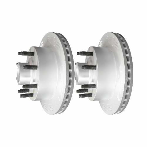 Front High Carbon Slotted Coated Heavy Duty Performance Rotor Set of 2