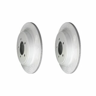 Rear High Carbon Slotted Coated Heavy Duty Performance Rotor Set of 2