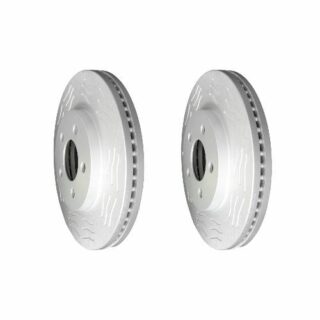Front High Carbon Slotted Coated Heavy Duty Performance Rotor Set of 2