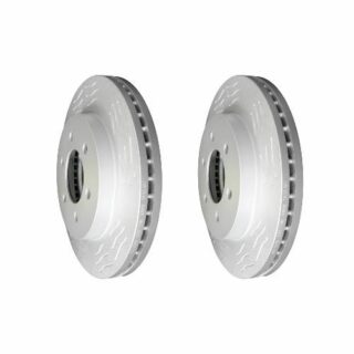 Front High Carbon Slotted Coated Heavy Duty Performance Rotor Set of 2