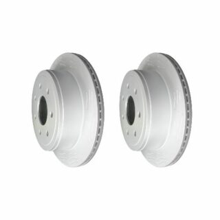 Rear High Carbon Slotted Coated Heavy Duty Performance Rotor Set of 2