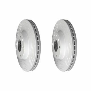 Front High Carbon Slotted Coated Heavy Duty Performance Rotor Set of 2