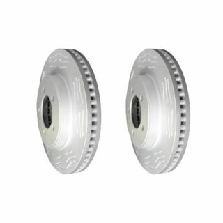 Front High Carbon Slotted Coated Heavy Duty Performance Rotor Set of 2