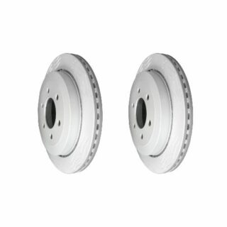 Rear High Carbon Slotted Coated Heavy Duty Performance Rotor Set of 2