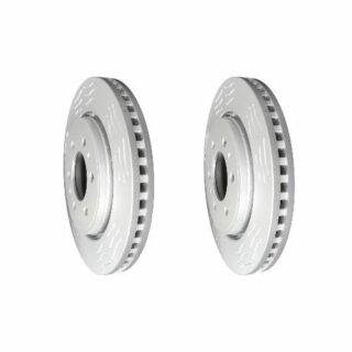 Front High Carbon Slotted Coated Heavy Duty Performance Rotor Set of 2