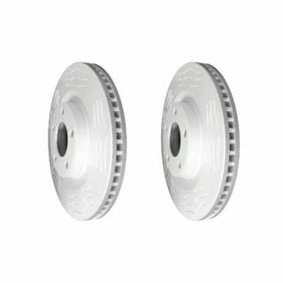 Front High Carbon Slotted Coated Heavy Duty Performance Rotor Set of 2