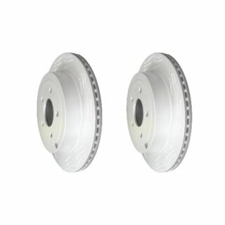 Rear High Carbon Slotted Coated Heavy Duty Performance Rotor Set of 2
