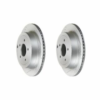 Rear Cross Drilled Slotted Coated Performance Brake Rotor Set of 2