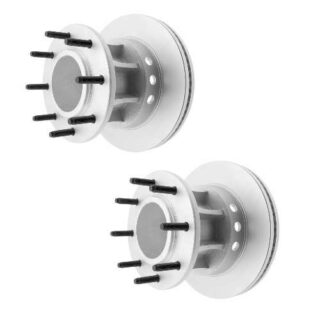 Front Geomet Coated Anti Rust Brake Rotor Set of 2