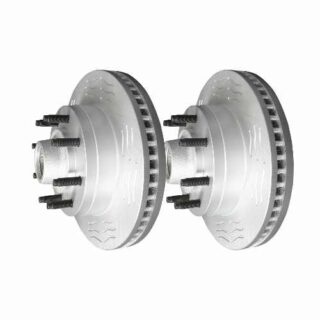 Front High Carbon Slotted Coated Heavy Duty Performance Rotor Set of 2