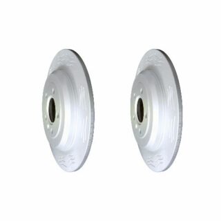 Rear High Carbon Slotted Coated Heavy Duty Performance Rotor Set of 2