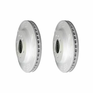 Front High Carbon Slotted Coated Heavy Duty Performance Rotor Set of 2