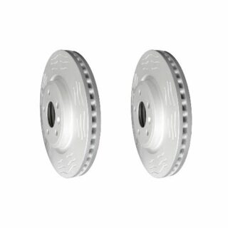 Front High Carbon Slotted Coated Heavy Duty Performance Rotor Set of 2