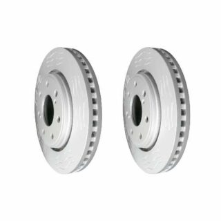 Front High Carbon Slotted Coated Heavy Duty Performance Rotor Set of 2