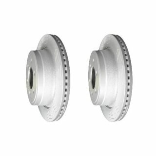 Rear High Carbon Slotted Coated Heavy Duty Performance Rotor Set of 2