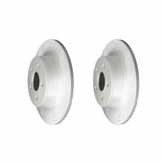 Rear High Carbon Slotted Coated Heavy Duty Performance Rotor Set of 2