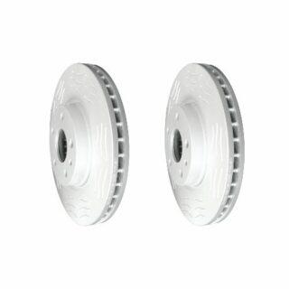 Front High Carbon Slotted Coated Heavy Duty Performance Rotor Set of 2