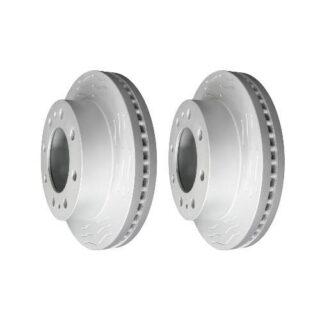 Front High Carbon Slotted Coated Heavy Duty Performance Rotor Set of 2