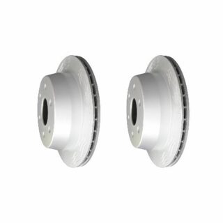 Rear High Carbon Slotted Coated Heavy Duty Performance Rotor Set of 2