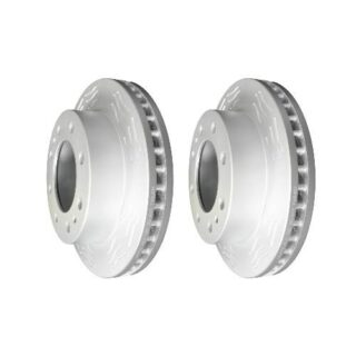 Front High Carbon Slotted Coated Heavy Duty Performance Rotor Set of 2