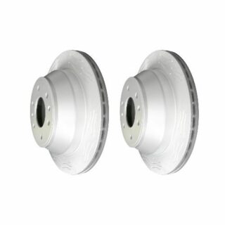 Rear High Carbon Slotted Coated Heavy Duty Performance Rotor Set of 2