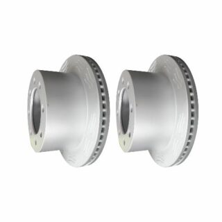 Rear High Carbon Slotted Coated Heavy Duty Performance Rotor Set of 2