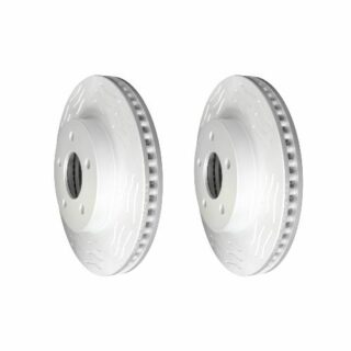 Front High Carbon Slotted Coated Heavy Duty Performance Rotor Set of 2