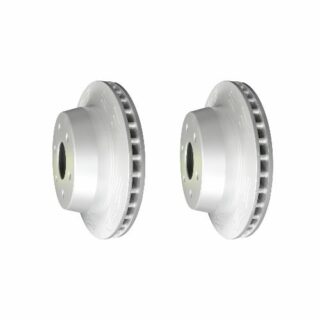 Rear High Carbon Slotted Coated Heavy Duty Performance Rotor Set of 2