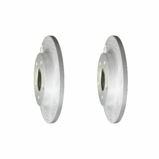 Rear High Carbon Slotted Coated Heavy Duty Performance Rotor Set of 2