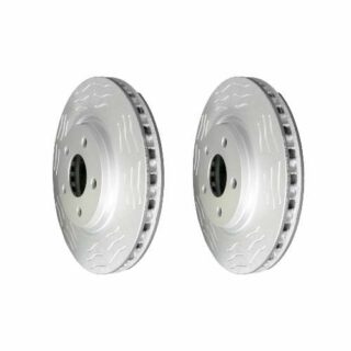 Front High Carbon Slotted Coated Heavy Duty Performance Rotor Set of 2