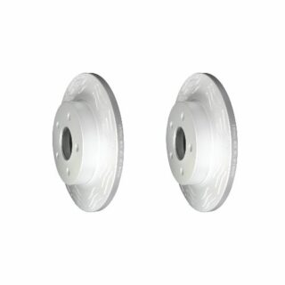Rear High Carbon Slotted Coated Heavy Duty Performance Rotor Set of 2