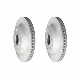Front High Carbon Slotted Coated Heavy Duty Performance Rotor Set of 2
