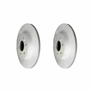 Rear High Carbon Slotted Coated Heavy Duty Performance Rotor Set of 2