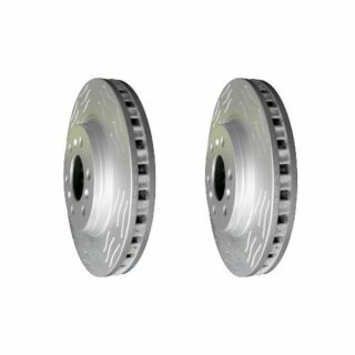 Front High Carbon Slotted Coated Heavy Duty Performance Rotor Set of 2