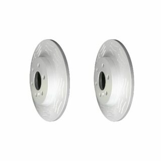 Rear High Carbon Slotted Coated Heavy Duty Performance Rotor Set of 2