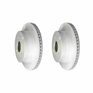 Rear High Carbon Slotted Coated Heavy Duty Performance Rotor Set of 2